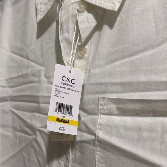 C&C California Women’s White Button-Up Women's Top - Picture 4 of 6